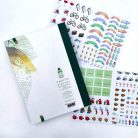 Papetri tervező - dátumozatlan - fúvókás virág -  keményfedeles okos naptár - csak rendelésre készül