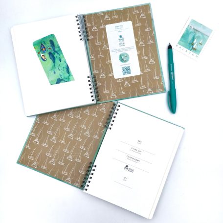 A5 keményfedeles spirálfüzet vitorlás sima vagy pontrácsos bullet journal