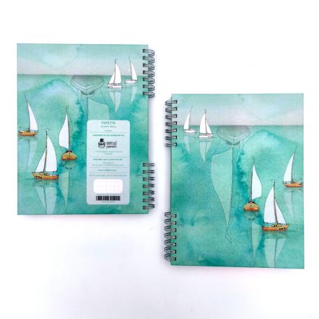 A5 keményfedeles spirálfüzet vitorlás sima vagy pontrácsos bullet journal