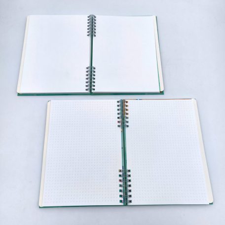 A5 keményfedeles spirálfüzet vitorlás sima vagy pontrácsos bullet journal