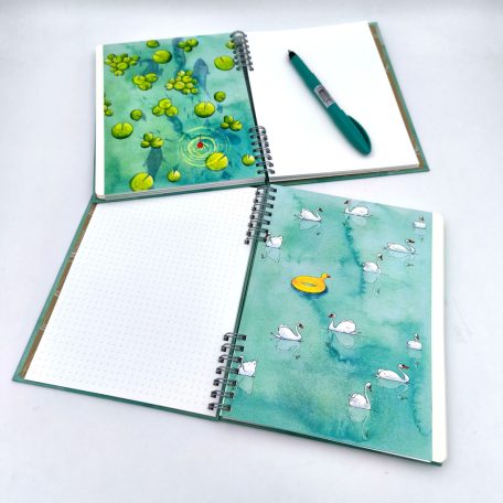 A5 keményfedeles spirálfüzet vitorlás sima vagy pontrácsos bullet journal
