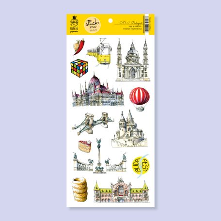 Papetri matrica - stick me átlátszó matrica - 019 Budapest