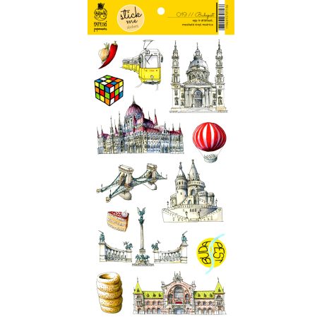Papetri matrica - stick me átlátszó matrica - 019 Budapest