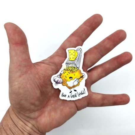 Papetri nagy vízálló matrica - lángos