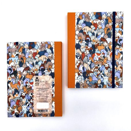 Papetri diary cicaverzum A5 sima vagy pontrácsos napló bullet journal