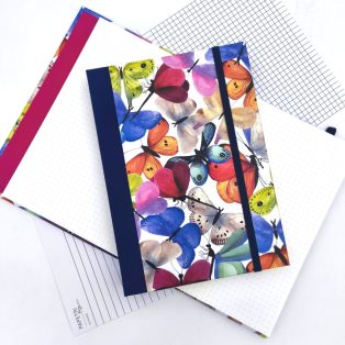 Papetri diary pillangók A5 sima vagy pontrácsos napló bullet journal