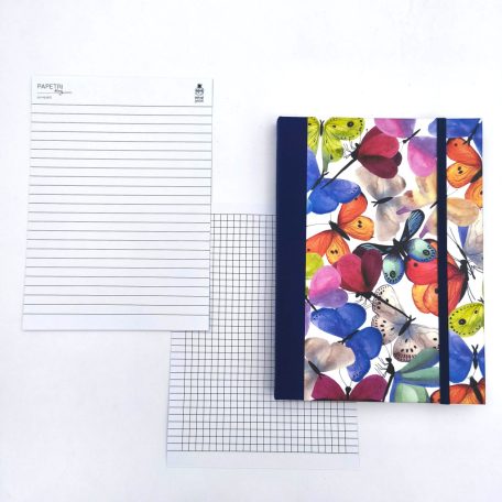 Papetri diary pillangók A5 sima vagy pontrácsos napló bullet journal