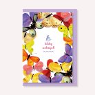 PAPETRI borítékos képeslap - élénk pillangók - születésnapi képeslap