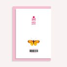 PAPETRI borítékos képeslap - élénk pillangók - születésnapi képeslap