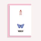 PAPETRI borítékos képeslap - élénk pillangók - legyetek boldogok esküvői képeslap