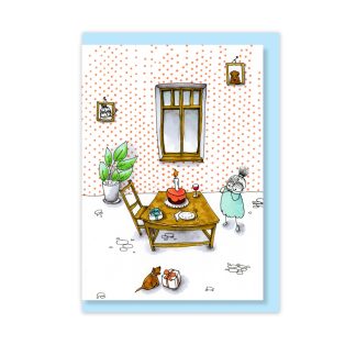 PAPETRI borítékos képeslap - szülinap