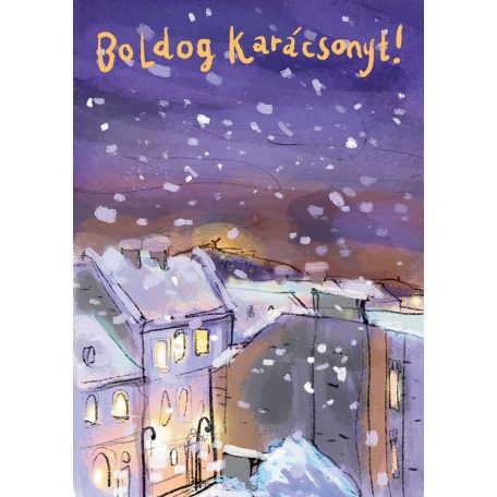 PK Cards borítékos képeslap - Budapest havazik