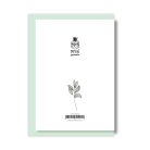 PAPETRI borítékos képeslap - zöld virág alkalomra