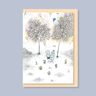 PAPETRI borítékos képeslap - babaváró