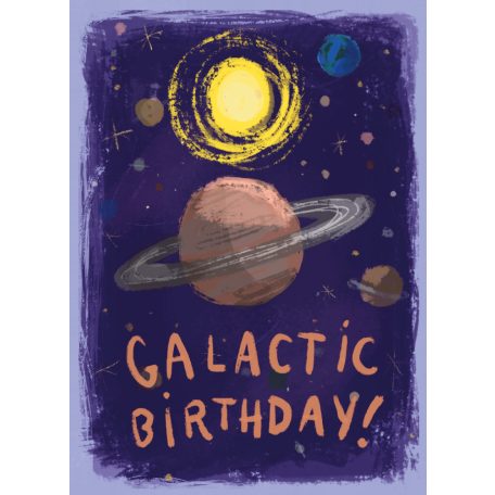 PK Cards borítékos képeslap - Galatctic Birthday