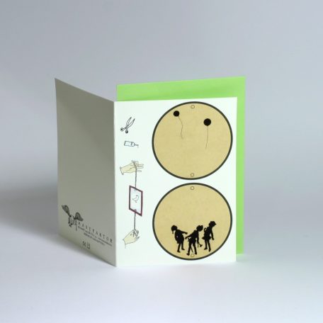 MANUFAKTOR Thaumatrope - DIY borítékos képeslap - Lufi és gyerekek