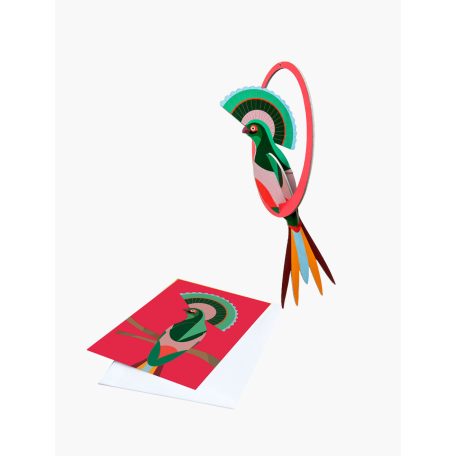 STUDIO ROOF pop out card - DIY összerakható dekoráció, képelappal és borítékkal - swinging gili