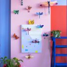 Studio Roof 3D Pop out fali dekoráció - rózsaszín szitakötő
