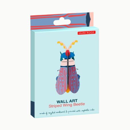 Studio Roof 3D Pop out fali dekoráció – csíkosszárnyú bogár