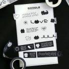 ICONIC doodle washi tape dekortapasz - Love 