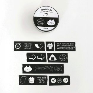ICONIC doodle washi tape dekortapasz - Power up