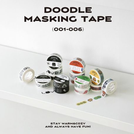 ICONIC doodle washi tape dekortapasz - ABC 