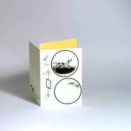 MANUFAKTOR Thaumatrope - DIY borítékos képeslap - Kutya és madár