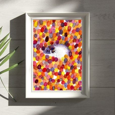 papetri-nyomat-falikep-A5-haz-osszel-dekoracio